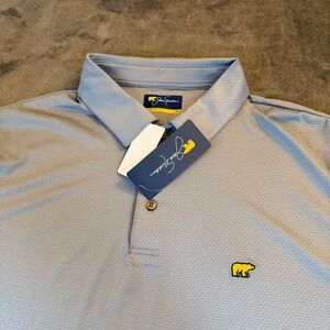 Jack Nicklaus Polo Shirt Textured Performance Golf Gray Mens Large NWT